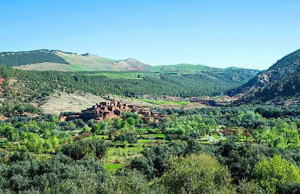 morocco, atlante mountains, an old village in the ourika valley